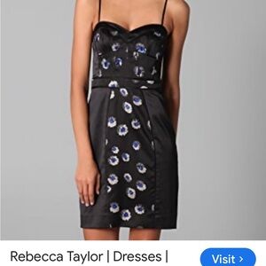 Rebecca Taylor Silk Starflower Bustier Slip Dress Size 2